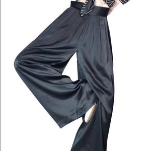 Carmen Marc Valvo Vintage Satin Palazzo Pants sz 6